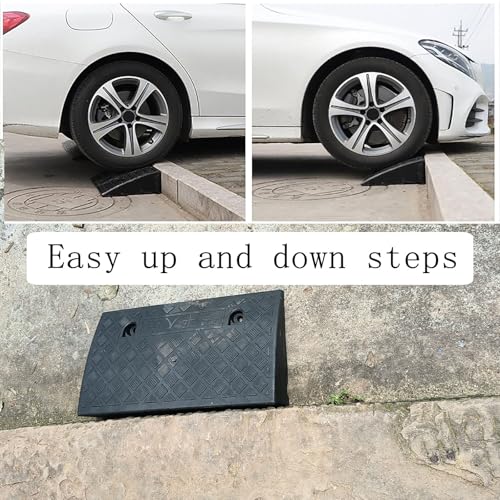 Rampa de plástico para bordillos 50x27x13 cm con 2 tornillos miniatura 3
