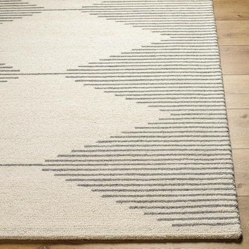 Image of Hand Tufted Wool Carpets Anti Shedding Rug Modern Carpets for Living Room Size 5x8 Feet