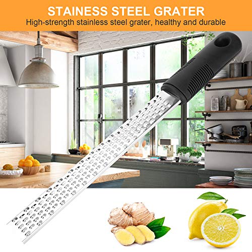 Best Lemon Zester Tool, Stainless Steel Zester Grater with Handle, Zester Grater, Lemon Grater, Food Grater, Lemon Zesters for Kitchen for Parmesan Cheese, Ginger, Garlic, Nutmeg