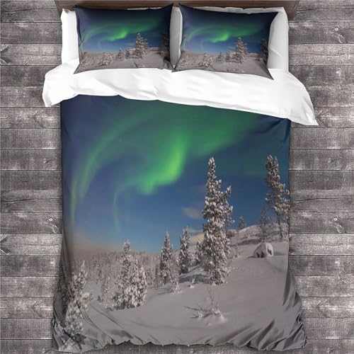Funda de edredón Aurora para cama King de microfibra suave con estampado 3D infantil 4