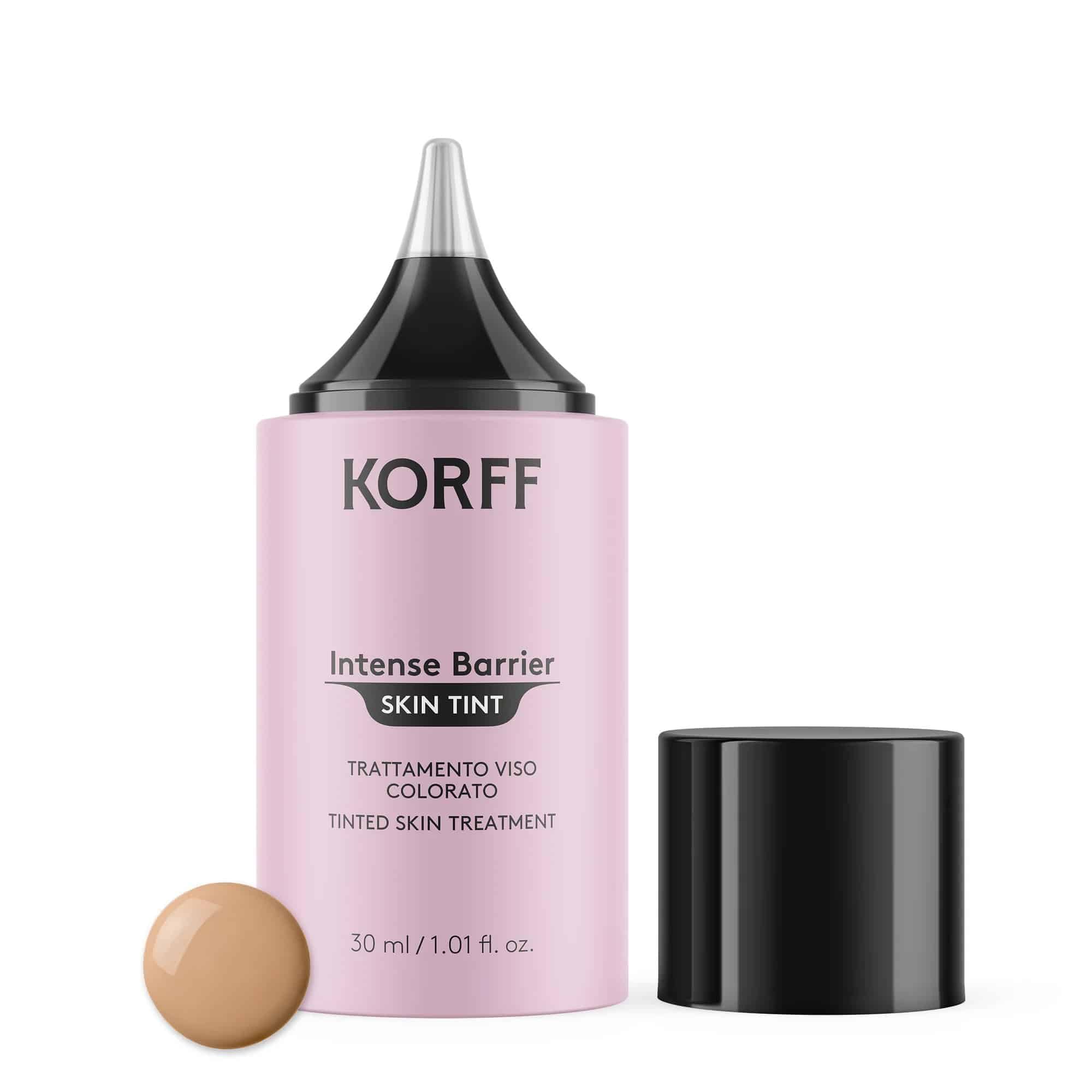 Korff Intense Barrier Skin Tint, Trattamento Viso Colorato 02, Protezione Solare SPF30, Uniformante e Modulabile, Finish Naturale, Adatto a Tutte le Pelli, 30 ml