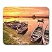 Produktbild Mauspad Holzboot in Ubein Brücke bei Sonnenaufgang Mandalay Myanmar Mousepad für Notebooks, Desktop-Computer Mausmatten, Büromaterial