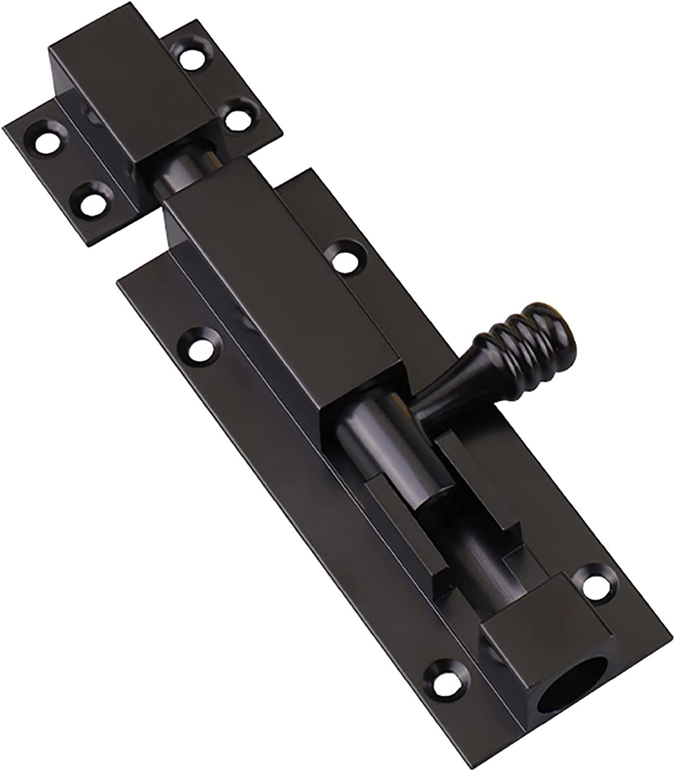Rotate Bolt Latch Lock, Door Lock Bolt Slide Gate Latch Multicolor 4 inches(Black)