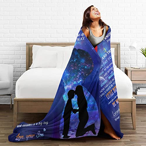 To My Mom Gifts From Son, Ultra-Soft Micro Fleece Blanket Throw Fuzzy Lightweight Hypoallergenic Plush For Kids Boys Girls Adults 3D Fashion Print Blanket Perfect For Couch, Sofa, Bed, 80"X60" #TOP3