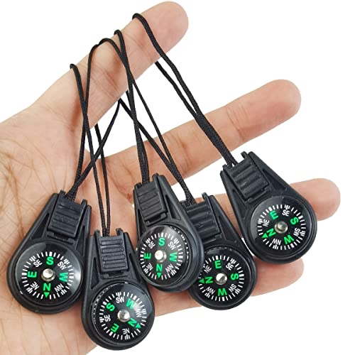 NSBELL 100PCS Mini brújulas de supervivencia llenas de líquido, portátiles para camping y senderismo miniatura 3