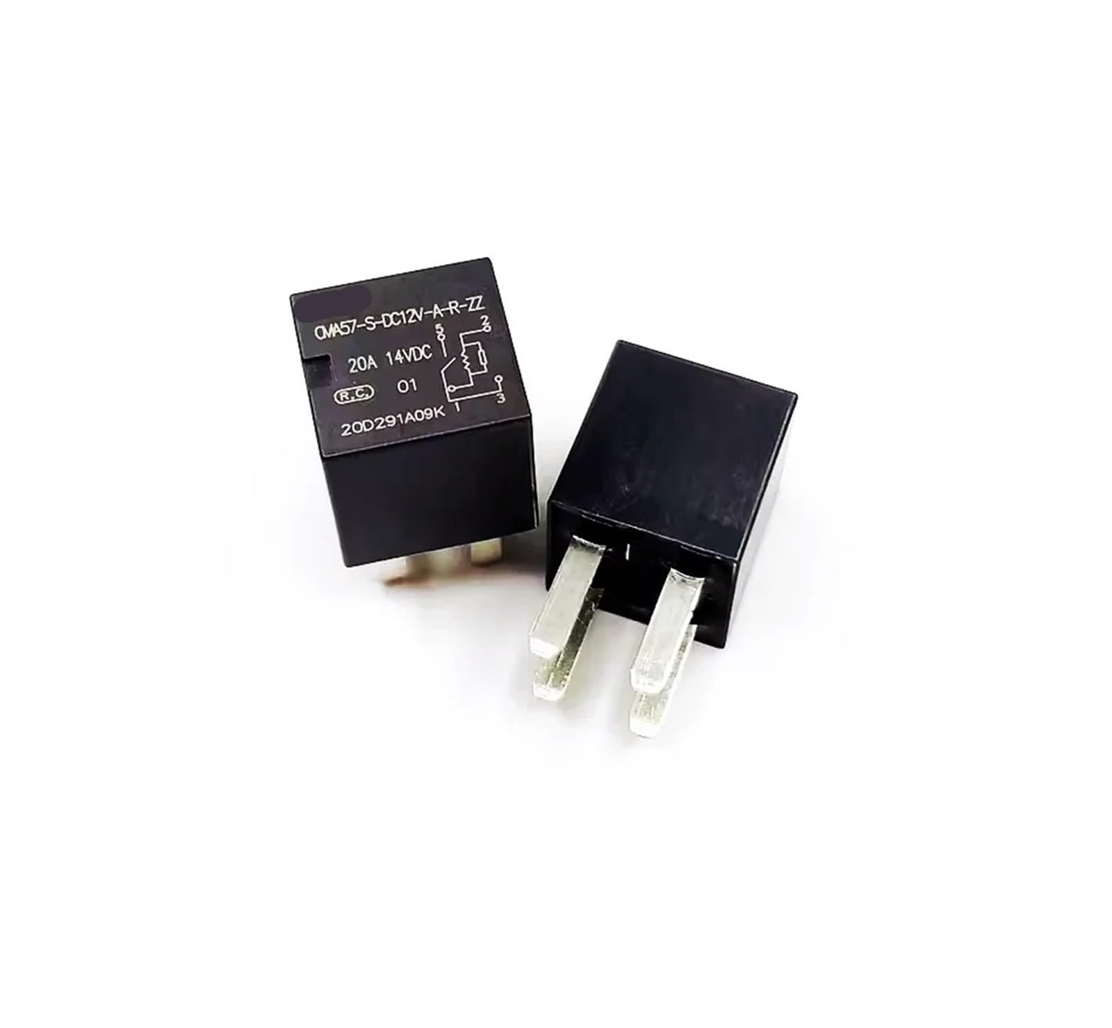 Lot De 5 Relais Automobile CMA57-S-DC12V-A-R-ZZ - 12VDC, 4 Broches, 20A - Neuf