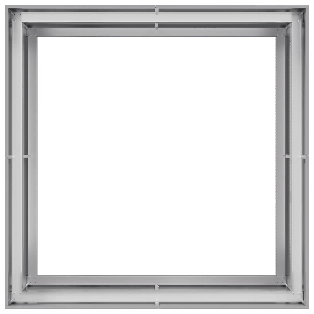 Ogrodnik stal ocynkowana 100 x 100 x 80 cm | Wzmocnienia wewnętrzne, otwarte dno do drenażu, do roślin i ziół