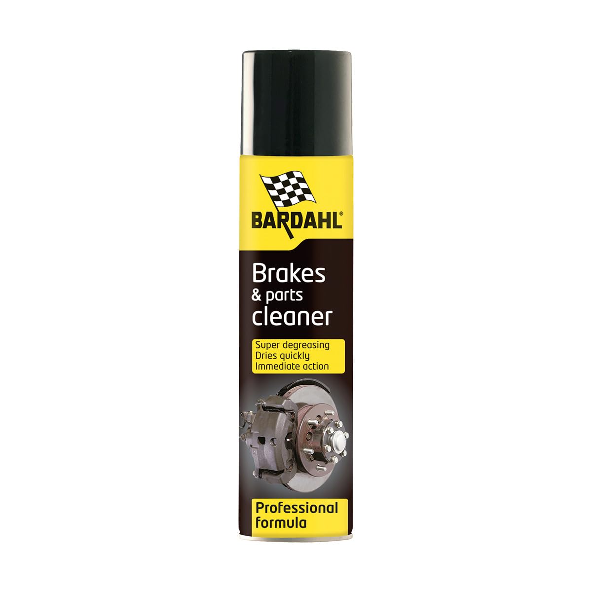 Bardahl - Detergente Freni, Pulizia Impianto Frenante Tamburo o Disco, Pulitore per Freni in Spray, Contribuisce a Ridurre l’eventuale Rumore dei Freni, 600ml