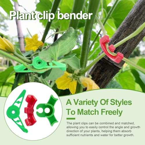 Zdhsufnvw 120 Pièces 360 Degré et 90 Degré Clips d'entraînement pour Plantes Plant Bender Plante Cintreuse à Faible Stress Cintreuses de Plantes Clips pour Vignes Fleurs Jardin Plantes (Rouge, Vert) – vue 3