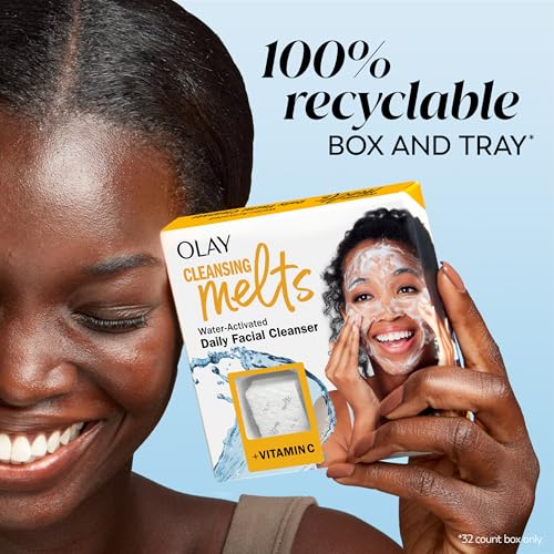 Olay Face Wash, Vitamin C Cleansing Melts, Daily Use Gentle Cleanser, For All Skin Types, Travel Size, Soft Citrus Scent, Water-Activated to Clean, Tone, and Refresh, 64ct (2 Pack x 32ct) - image 9