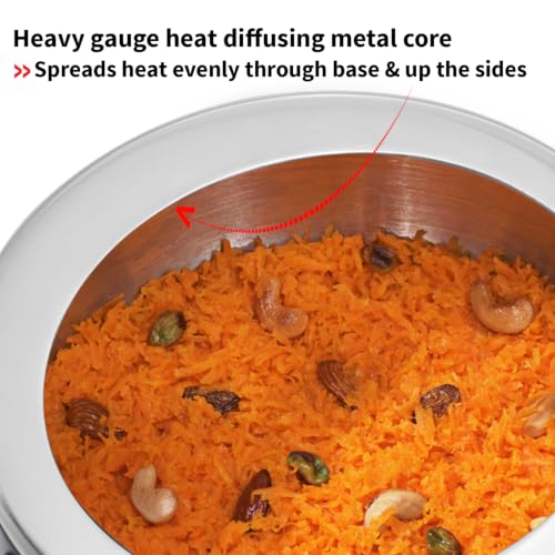Image of Hawkins 2 Litre Triply Stainless Steel Contura Pressure Cooker | Induction Compatible | Ideal for 2-3 persons | 5 Year Guarantee | ISI Certified | Silver (SSTCO20)