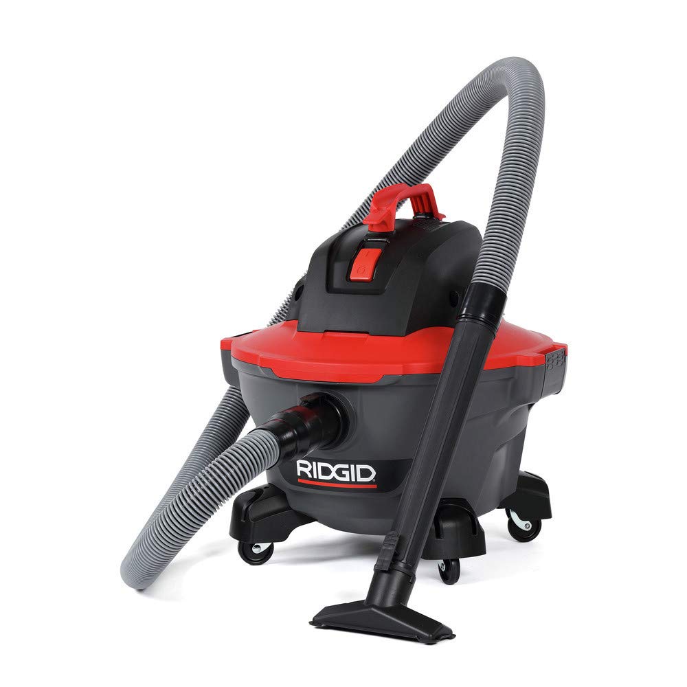 RIDGID 62698 RT0600 NXT 6-Gal. Wet Dry Shop Vacuum with Casters 4.25 Peak HP Motor and Pro Locking Hose Dark Gray and Red product thumbnail 4
