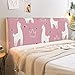 Fansu Copertura Testiera Letto Singolo/Matrimoniale, Stampa Animale Elastica Antipolvere all-Inclusive Copertura per testiera per Letto, Decorazione per Camera da Letto (Rosa,220cm)