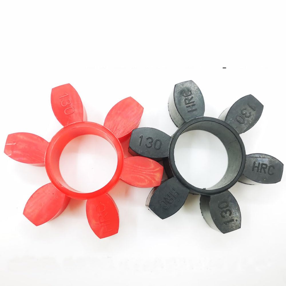 Accouplement d'arbre de tampon flexible, bloc d'amortisseur joint élastique hexagonal 1 pièce, couplage fleur prunier type HRC en caoutchouc/polyuréthane(Black,150)