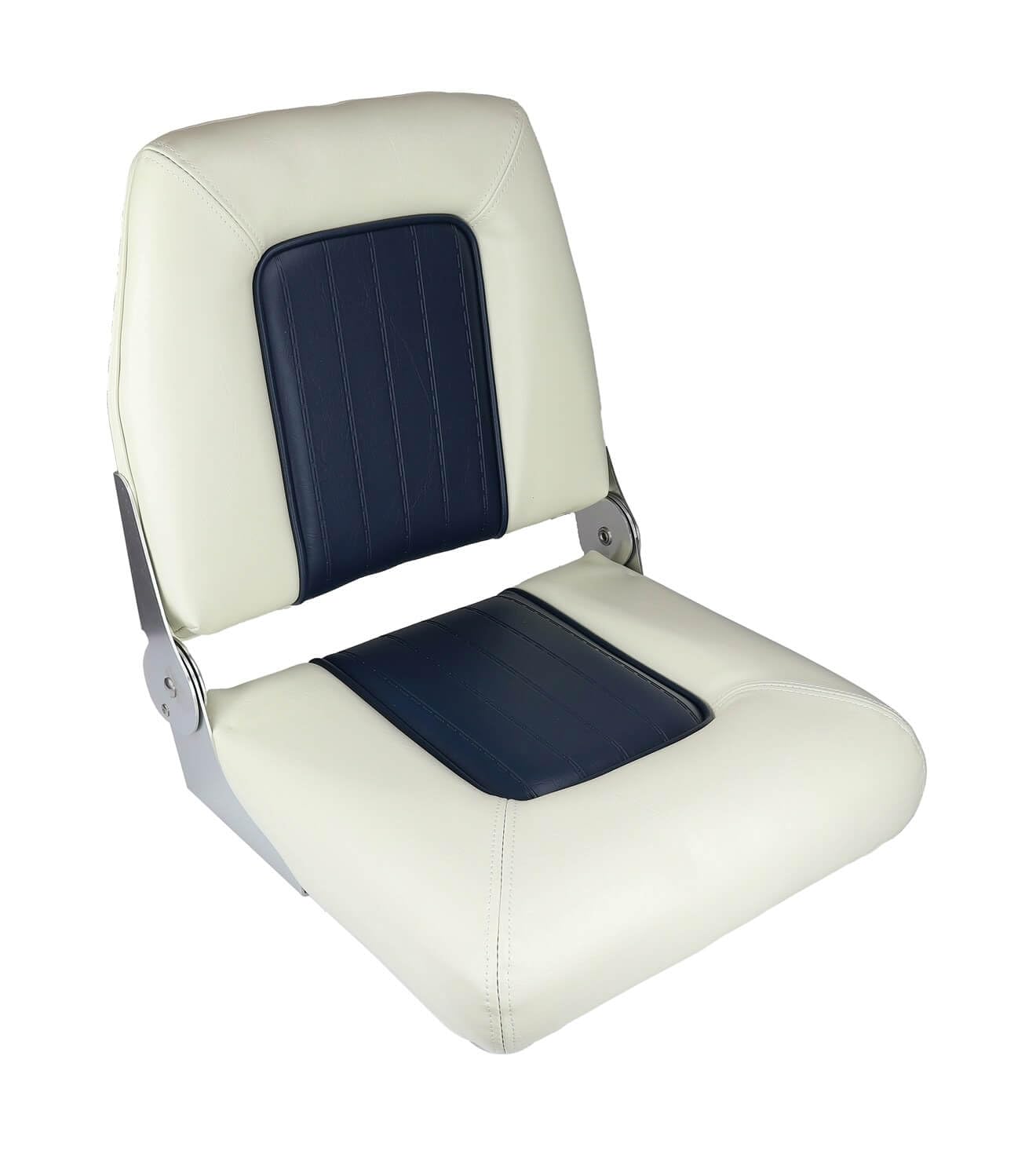 ALLPA Siège de bateau pliant Coach Premium | Chaise résistante aux intempéries et imperméable pour bateaux et pêcheurs - Blanc bleu