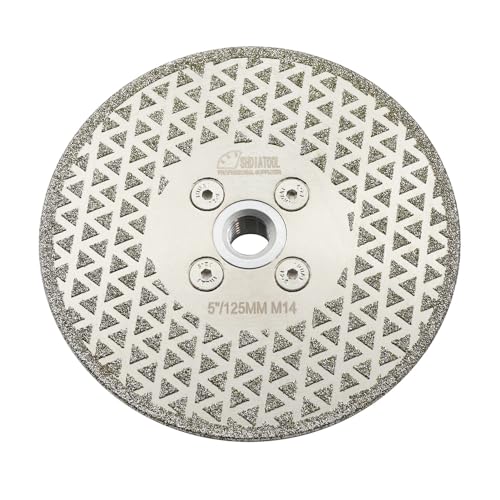 Disque diamant 125mm pour coupe et meulage de pierre et marbre