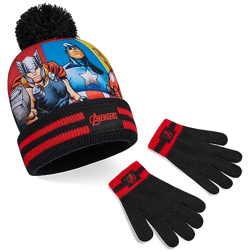Marvel Boys Hat and Gloves Set for Boys Kids...