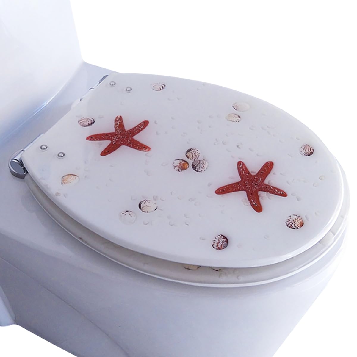 Ldhsjh Women's E Universal Toilet Seat Cover, Asy Clean, Quiet Slam Lid, Stainless Steel Hinges, Quick Releas For Asy Cleaning, Adjustabl, Lightweight, Durabl, Portabl, User-Friendly, Resin
