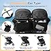 PHOEBUS BABY Double Stroller Caddy Organizer with 2 Insulated Cup Holder, Parent Console Fits for BOB Duallie, Jeep, Baby Jogger City Mini GT2 and UPPAbaby, Double Jogging Stroller Accessories