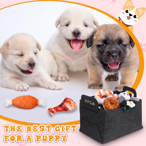 Abbylike Welpenzubehör, Starter-Set für kleine Hunde, enthält Leine, Näpfe, Zahnbürsten, Wasserflasche und mehr Zubehör für Hunde, 50-teiliges Set (schwarz)