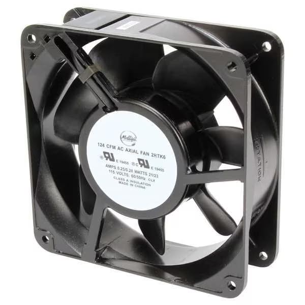 Axial Fan, Square, 115V AC, 1 Phase, 124 cfm, 4 11/16 in W., Mfr: 2RTK6-A