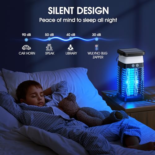 image for wulyno Bug Zapper Outdoor Indoor Mosquito Zapper Solar Fly Zapper Rech