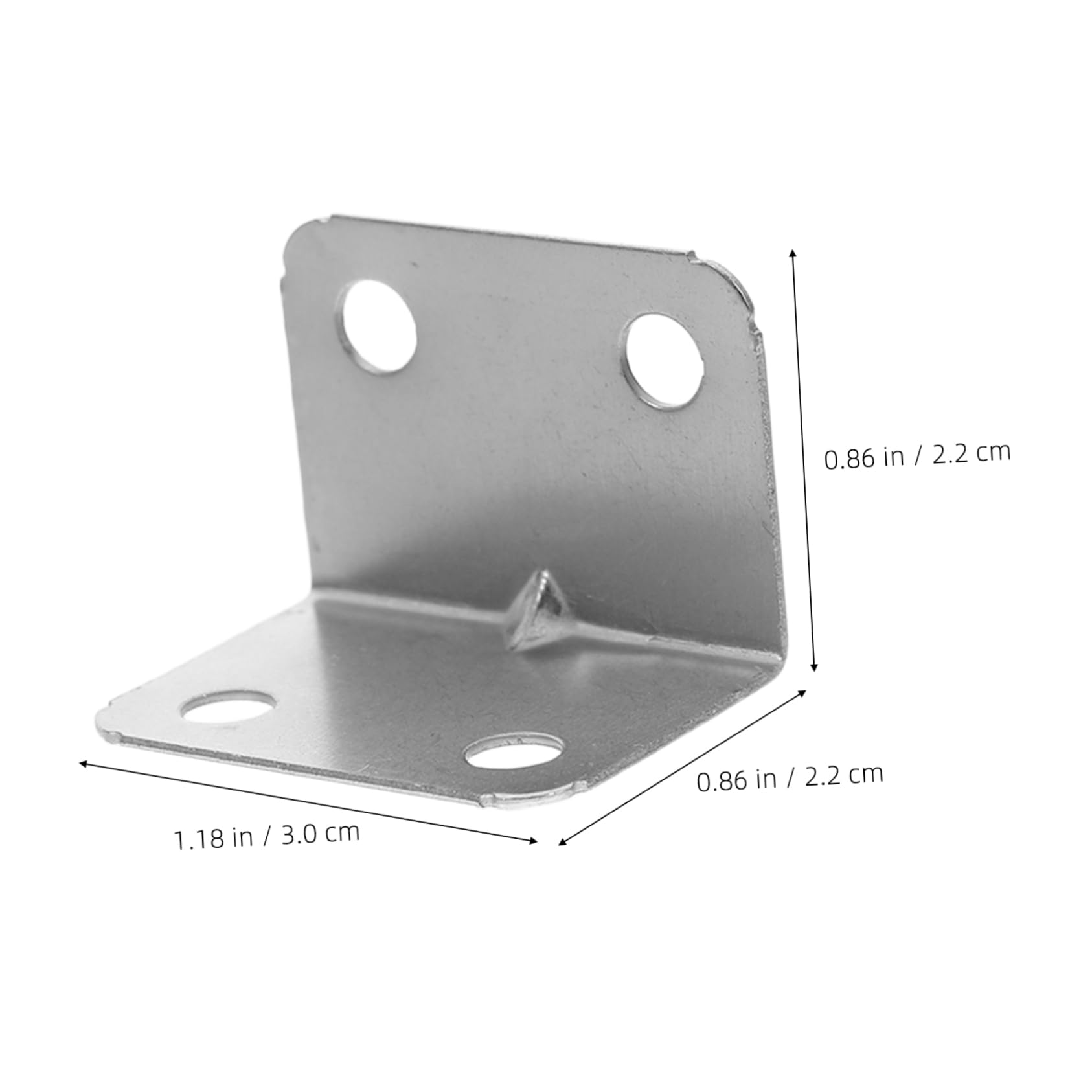 CIYODO Shaped Metal Corner Brackets for Furniture Assembly Nickel Plated Right Angle Connectors for Wood Shelves and Tables Angle Brackets for Strong Support