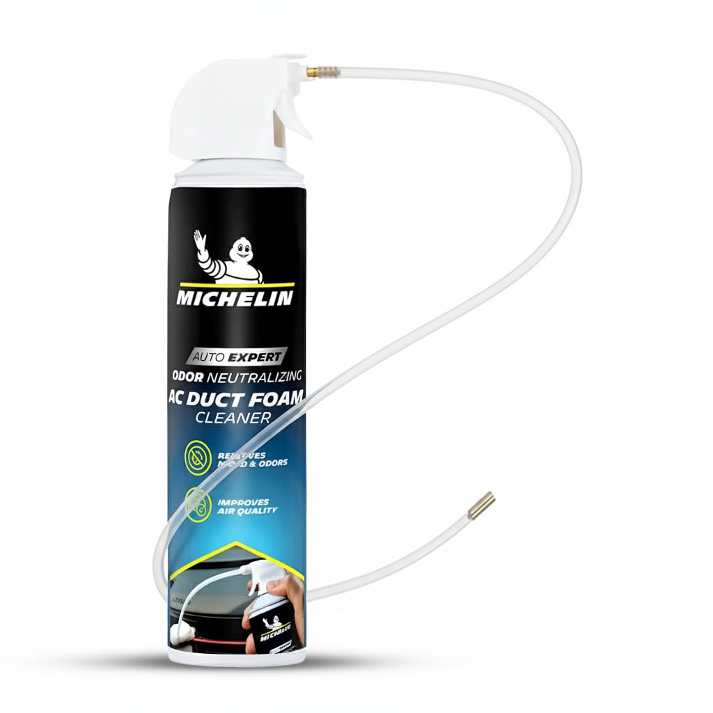 MICHELIN AC Duct Cleaner For Car 350 ml Deep-Cleaning Expanding Foam AC Vent & Duct Cleaner Eliminates Dust, Mold & Odors | Restores Airflow With Fresh & Hygienic Cabin Air | Plastic & Metal Safe-image-9