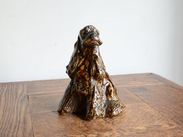 イヌ犬人形木製ヨーロッパ置物インテリア工芸品美術品A1475