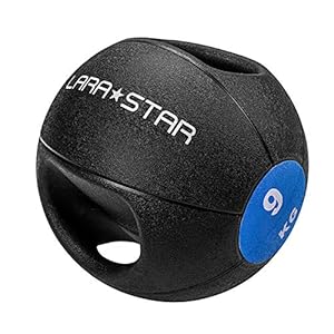 Medicine Balls Binaural Rubber Elastic Medicine Ball, Professional Strength Training Core Training Muscle Training Fitness Ball, 9kg/19.8lb