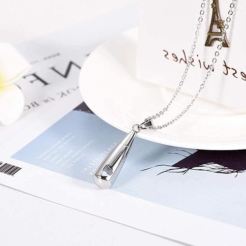 Miniatura 5 de OIJH Urna Cremationfuneral Memorialteardrop Amor Corazón Urna para Cenizas Colgante Memorial Cremación Urna Collar para MascotaRecuerdo Humano