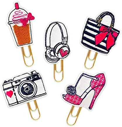 Juego de 5 clips de papel para planificadores, planificadores de papel para planificadores, diarios de bala, agendas, agendas y TN's