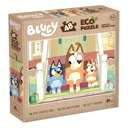Lisciani - Bluey - Puzzle Double Face 48 Pièces Enfant - Dès 4 Ans