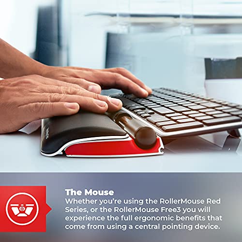 Contour Design Ultimate Workstation Red Wireless - Includes Rollermouse Red & Balance Keyboard - Wireless Ergonomic Keyboard And Mouse Combo - Compatible With Mac & Pc Computers #TOP1