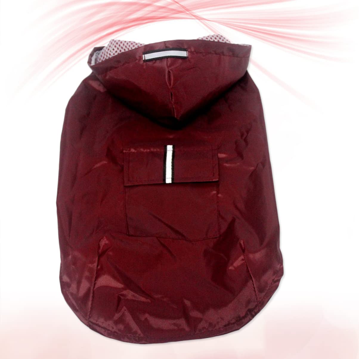 POPETPOP 3pièces Manteau De Pluie Réfléchissant pour Chiens avec Capuche Vêtement Imperméable pour Chiens Rouge Complète Et Ajustable