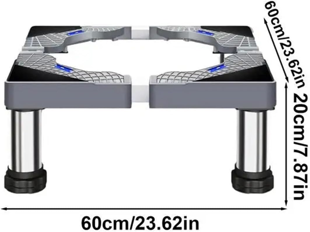 Washing Machine Stand Movable Refrigerator Raised Base Adjustable Washer Dryer Pedestal Heavy Duty Home Appliance Accessories, Black bracket, chen88803jiq