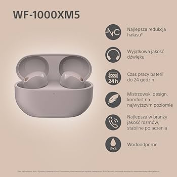 wf-1000XM5 Ｋ Sony WF-1000XM5 Czarne - Słuchawki bezprzewodowe - Sklep