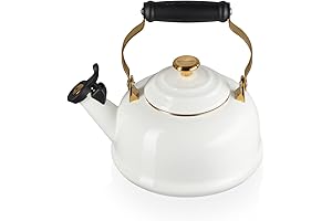 Le Creuset Enamel on Steel Whistling Kettle for Stove Top in White (1.7 qt.)