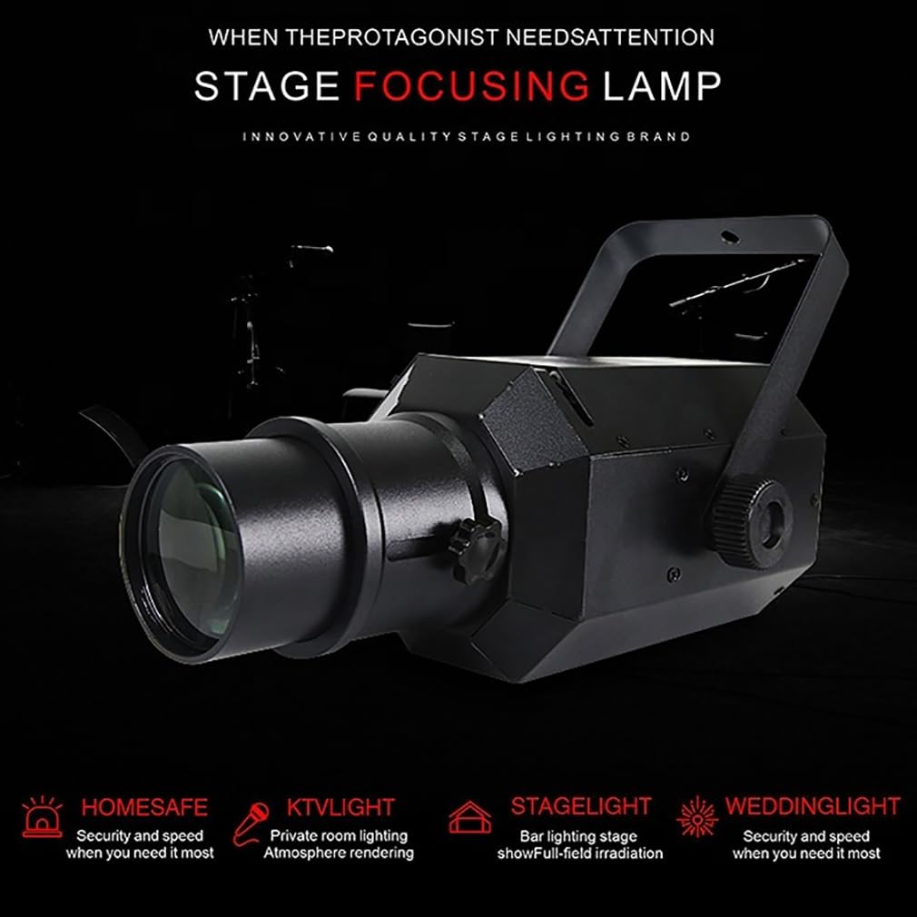 50W LED Pinspot Light, 4 in1 RGBW Stage Spotlights Imaging Light, DMX512/Telecomando/Controllo Vocale, Apertura Regolabile, per Disco DJ Wedding Stage Shows