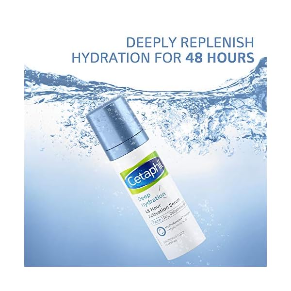 Cetaphil Deep Hydration 48Hr Activation Serum, 1 fl oz, 48 Hr Face Moisturizer for Dry, Sensitive Skin, With Hyaluronic Acid, Vitamin E & B, Dermatologist Recommended Sensitive Skincare Brand