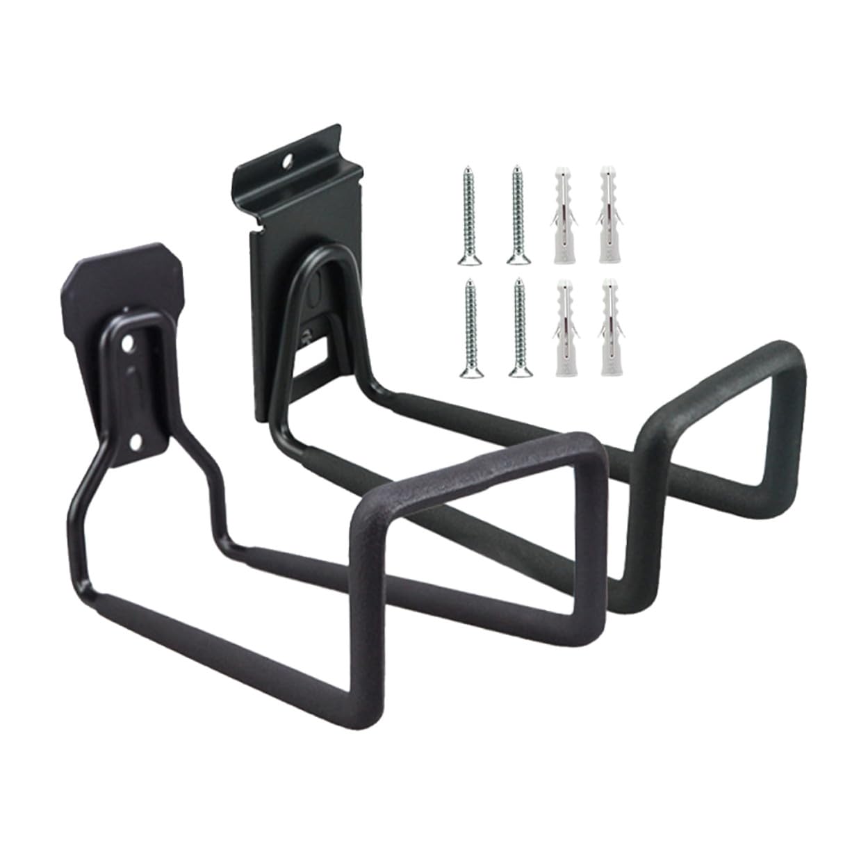 2 pezzi Ganci da Parete per Garage in Ferro Pesante Organizer per Attrezzi e Porta Cavi Supporto Multiuso Antiruggine per Scalette Utensili Giardino e Attrezzature Sportive
