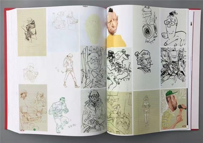 Ogólny 536 stron kim jung 2013 zbiór szkiców szkicownik komiks magazyn książka sztuki twarda okładka szkicownik rysunek rękopis