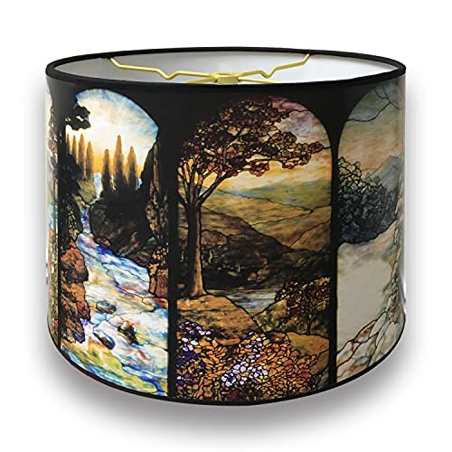 Image of Royal Designs, Inc. Trendy Decorative Handmade Lamp Shade, Made in USA, 10in, HBC-8032-10, Four Seasons Design