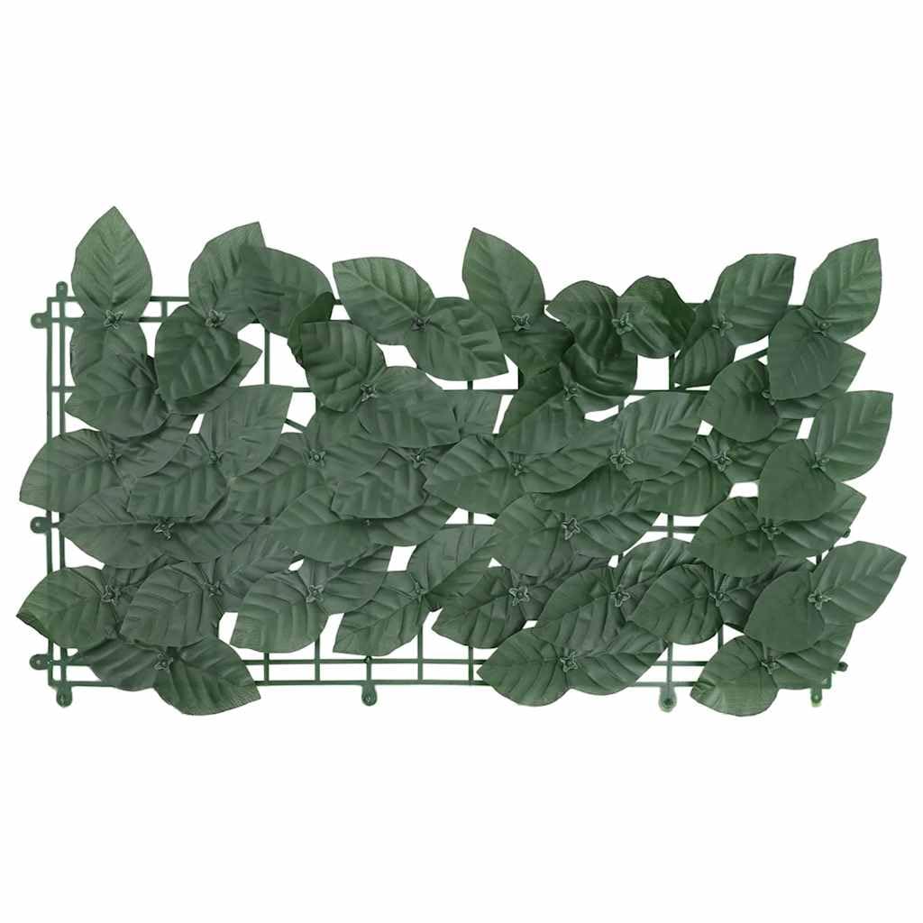 vidaXL Ecran de Balcon avec Feuilles Clôture de Balcon Brise-vent Ecran d'Intimité Ecran de Protection Jardin Terrasse Extérieur Vert Foncé 400x150 cm
