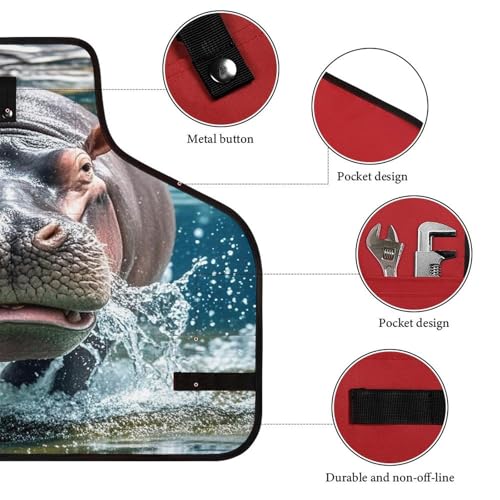 Diving Hippo Tool Apron con Ajuste y Bolsillos miniatura 3