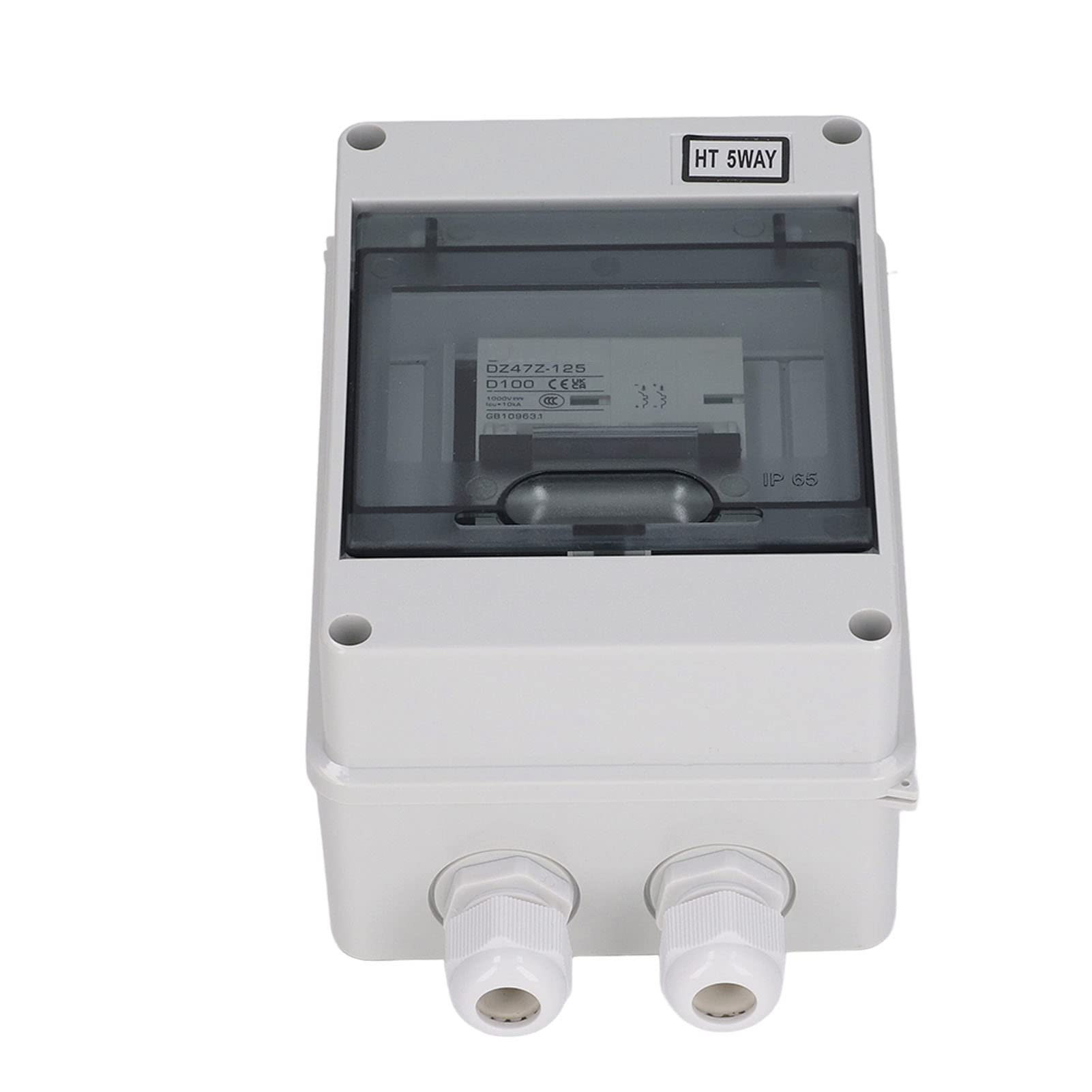 Wakects SG DC Interruttore Automatico Miniaturizzato PA66 2P Isolatore di Circuito DC 100A 1000V IP65 Copertura Trasparente Ampio Spazio di Cablaggio per Impianto Solare Fotovoltaico RV Off Grid e