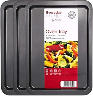 ProChef Brand Non-Stick Baking Tray Sets (3 x Oven Trays)