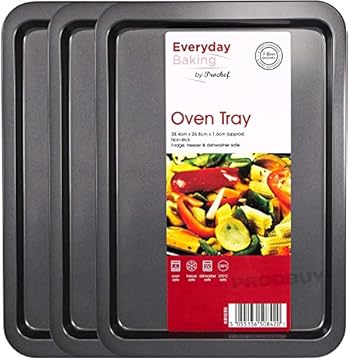 ProChef Brand Non-Stick Baking Tray Sets (3 x Oven Trays)