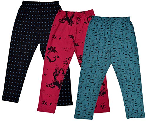 Image of IndiWeaves Women Lycra Printed Capri (Green /red /Black XXL) Pack of 3