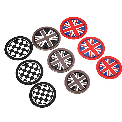 Bolange 6pcs Protector Antideslizante del sostenedor de Botella de la Taza del silicón Alfombras para BMW SUV Cocina de